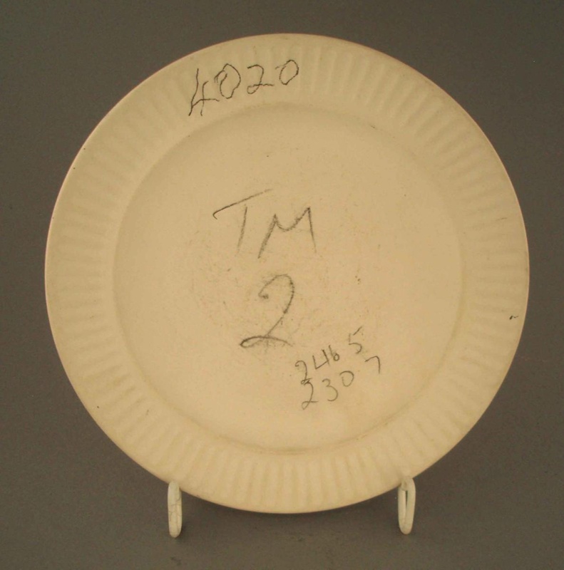 Bread and butter plate - bisque; Crown Lynn Potteries Limited; 1970-1989; 2009.1.342