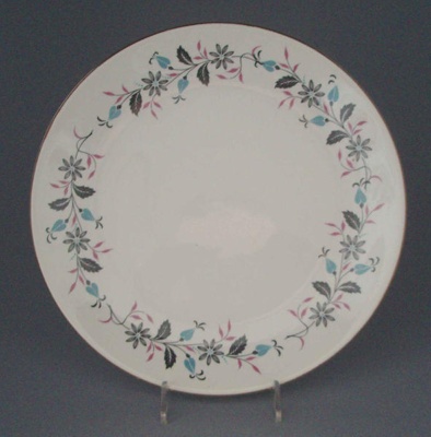 Bread and butter plate - floral; Crown Lynn Potteries Limited; 1958-1965; 2008.1.2050