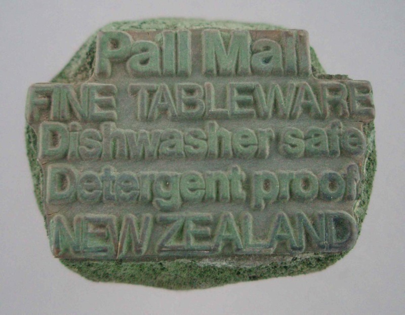 Backstamp - Pall Mall; Crown Lynn Potteries Limited; 1975-1989; 2008.1.1689