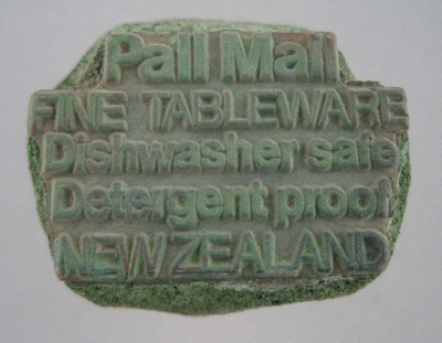 Backstamp - Pall Mall; Crown Lynn Potteries Limited; 1975-1989; 2008.1.1689