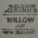 Butter pat - Willow pattern; Crown Lynn Potteries Limited; 1968-1980; 2008.1.1948