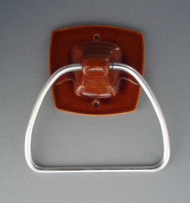 Towel ring; Crown Lynn Technical Ceramics Limited; 1968-1988; 2008.1.1335