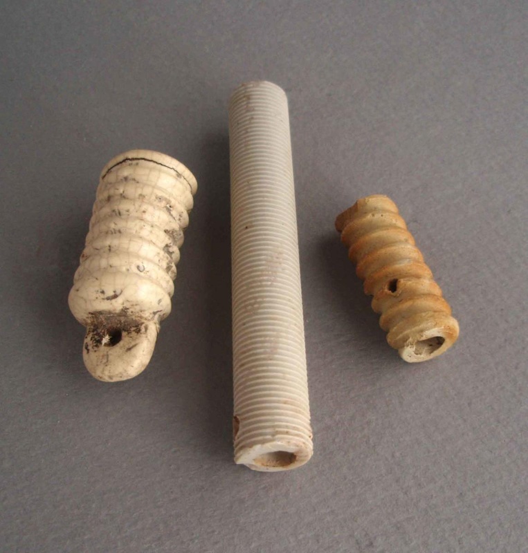 Radiator bar x 3; Crown Lynn Technical Ceramics Limited; 1940-1980; 2010.1.46.1-3