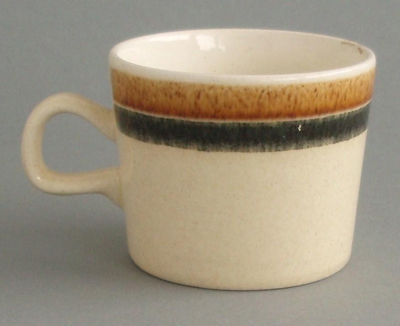 Cup - banded; Crown Lynn Potteries Limited; 1976-1982; 2008.1.7