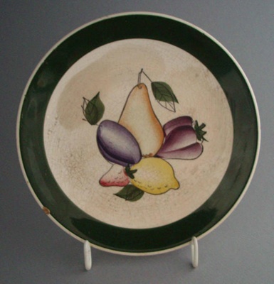 Bread and butter plate - Mardi Gras pattern; Crown Lynn Potteries Limited; 1955-1965; 2008.1.964