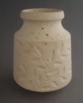 Leaf spray vase - bisque; Titian Potteries (1965) Limited; 1965-1979; 2009.1.89
