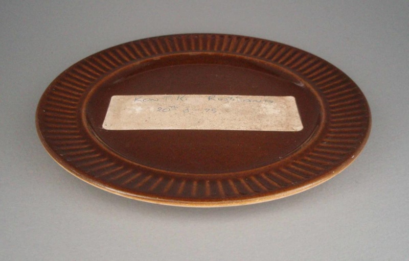 Bread and butter plate - glaze sample; Crown Lynn Potteries Limited; 1975; 2008.1.1774