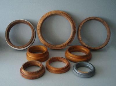 Wooden patterns; Unknown; 1940-1970; 2010.1.67.1-8