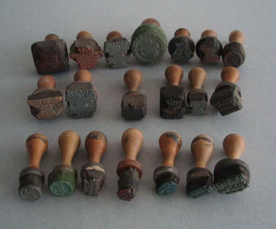 Backstamps x20; Crown Lynn Potteries Limited; 1960-1989; 2009.1.1199.1-20