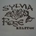 Cake plate - Sylvia Rose pattern; Crown Lynn Potteries Limited; 1962-1972; 2009.1.1105
