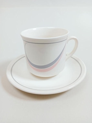 Cup and Saucer - Duet; Crown Lynn Potteries Limited; 1982-1989; 2016.48.7