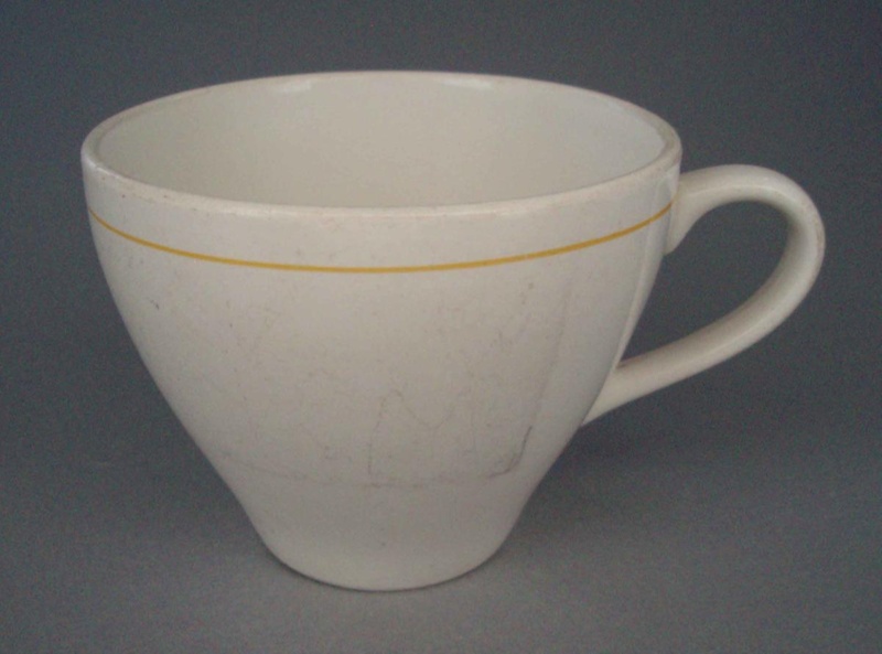 Cup - banded; Crown Lynn Potteries Limited; 1960-1970; 2008.1.2436