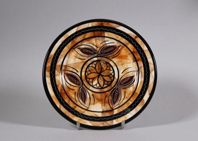 Side plate - Tapa; Studio Ceramics NZ Ltd; 2017.1.163