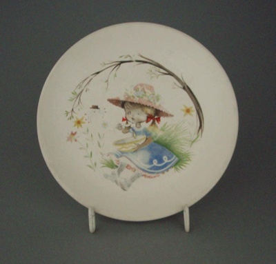 Child's bread and butter plate - nursery rhyme; Crown Lynn Potteries Limited; 1975-1989; 2008.1.1311