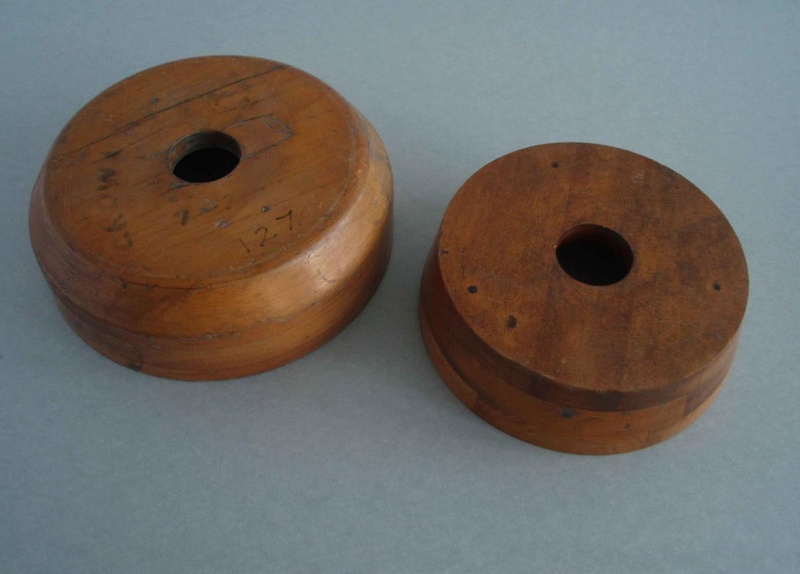 Wooden patterns; Unknown; 1940-1970; 2010.1.73.1-2 Wooden patterns; Unknown; 1940-1970; 2010.1.73.1-2