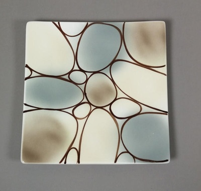 Platter - Riverstone pattern; Studio Ceramics NZ Ltd; 2004; 2017.1.19