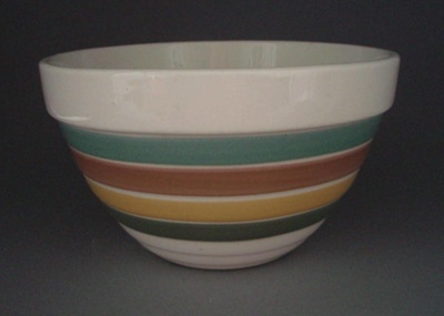 Basin - banded; Crown Lynn Potteries Limited; 1965-1975; 2008.1.2680