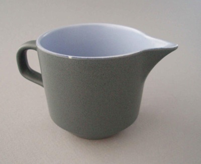 Cream jug - Pine pattern; Crown Lynn Potteries Limited; 1968-1972; 2008.1.633