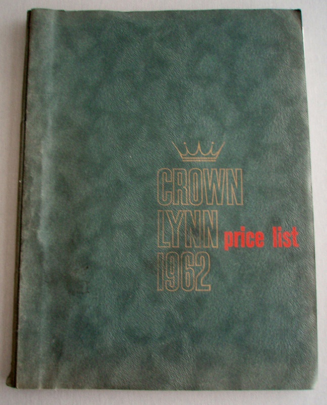 Price list; Crown Lynn Potteries Limited; 1962; 2008.1.1265