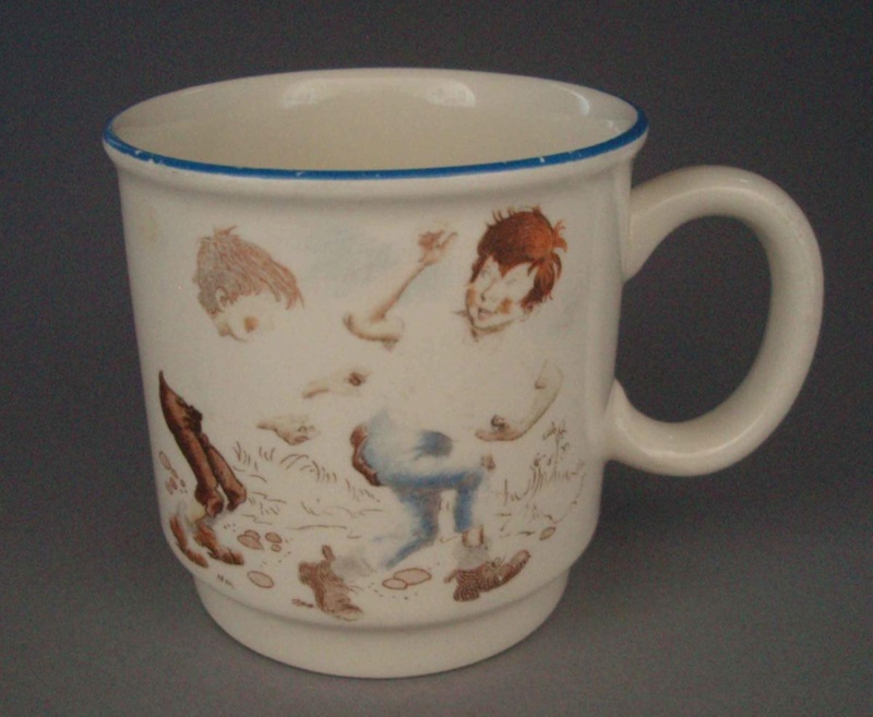 Child's mug - Nursery tales pattern; Crown Lynn Potteries Limited; 1984-1989; 2008.1.2448