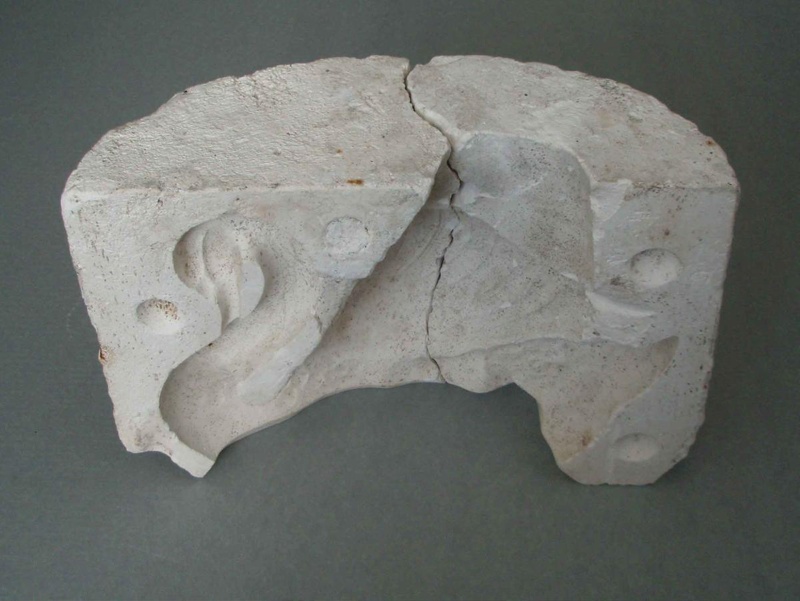Slipcasting mould fragments - swan; Crown Lynn Potteries Limited; 1950-1975; 2009.1.212.1-3