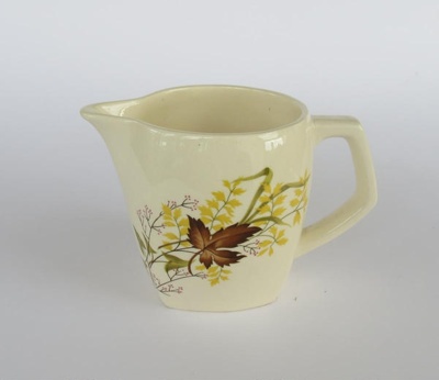 Cream jug - Autumn splendour pattern; Crown Lynn Potteries Limited; 1960-1969; 2016.48.55