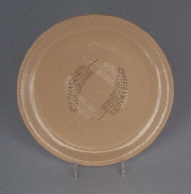 Bread and butter plate - Reflections pattern; Crown Lynn Potteries Limited; 1969; 2008.1.2475