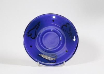 Saucer - Fez blue; Studio Ceramics NZ Ltd; Circa 1999; 2017.1.179