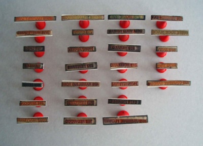 Backstamp x 26; Vuestamp; 1983-1989; 2009.1.1203.1-26