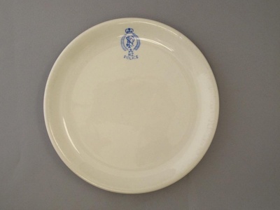 Bread and butter plate - NZ Police; Crown Lynn Potteries Limited; 1980; 2015.1.5