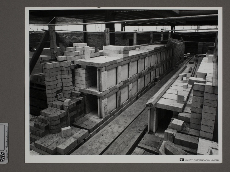 Photograph - Mino Kiln - View Along Brickwork "Kiln at Crown Lynn 25/5/70"; Vahry Photography Limited; 13 May 1970; 2008.1.3171