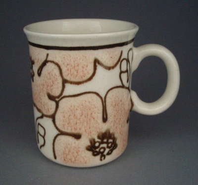 Mug - floral; Titian Potteries (1965) Limited; 1979-1985; 2008.1.2548