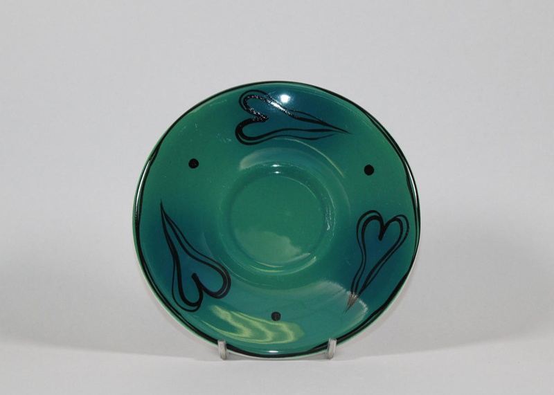 Saucer - Fez green; Studio Ceramics NZ Ltd; Circa 1999; 2017.1.178