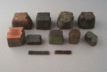 Backstamp fragments x11; Crown Lynn Potteries Limited; 1970-1989; 2009.1.1195.1-11