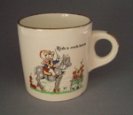 Child's cup - nursery rhyme; Crown Lynn Potteries Limited; 1950-1960; 2008.1.1304