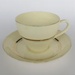Cup and saucer - Gay gold pattern; Crown Lynn Potteries Limited; 1955-1969; 2016.48.78