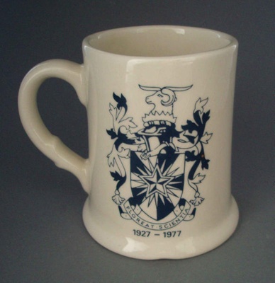 Beer mug - Massey University; Titian Potteries (1965) Limited; 1977; 2008.1.747