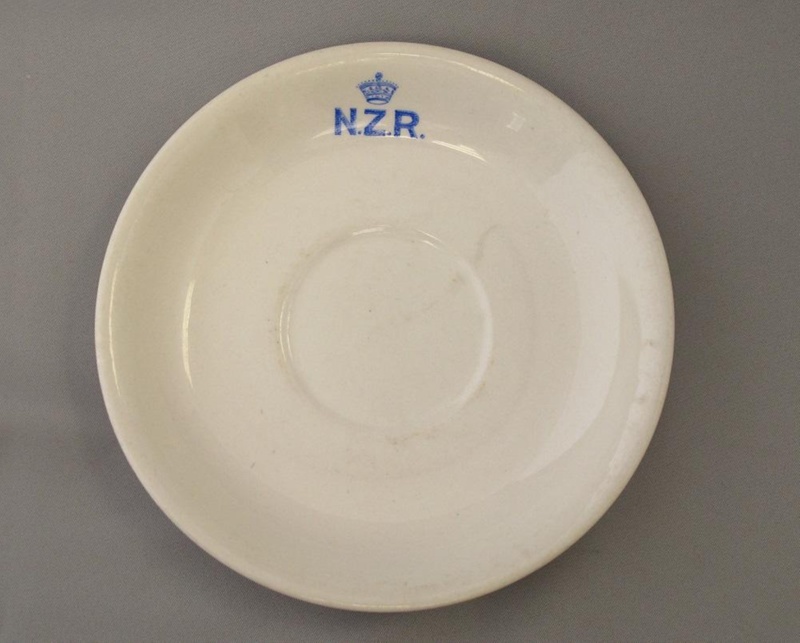 Saucer - New Zealand Railways; Crown Lynn Potteries Limited; 1972; 2015.1.4