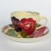 Cup and saucer - Fleurette pattern; Crown Lynn Potteries Limited; 1960-1969; 2016.48.91