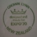 Bread and butter plate - Expo 70; Crown Lynn Potteries Limited; 1969-1970; 2009.1.904