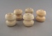 Bobbin insulators; Crown Lynn Technical Ceramics Limited; 1930-1965; 2009.1.1292.1-5