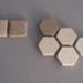Mosaic tiles x7; Crown Lynn Technical Ceramics Limited; 1960-1980; 2009.1.1695.1-7
