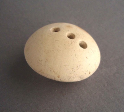 Salt shaker fragment; Crown Lynn Technical Ceramics Limited; 1950-1960; 2010.1.52