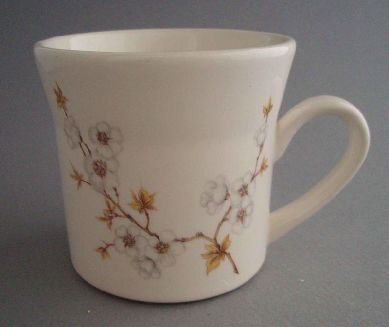 Cup - Apple Blossom pattern; Crown Lynn Potteries Limited; 1982-1985; 2008.1.1459
