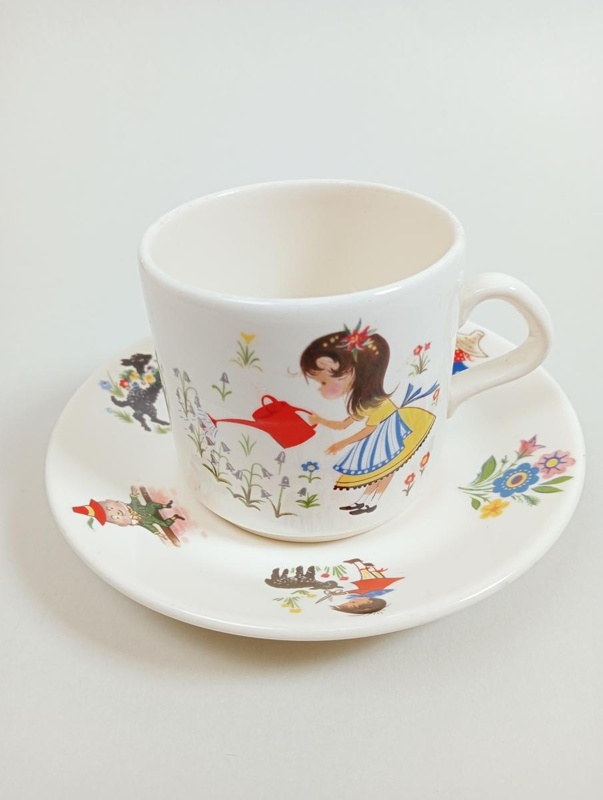 Cup and Saucer - Nursery Rhymes; Crown Lynn Potteries Limited; 1976-1988; 2016.48.36