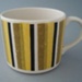 Coffee cup - Saraband pattern; Crown Lynn Potteries Limited; 1964-1968; 2008.1.1855