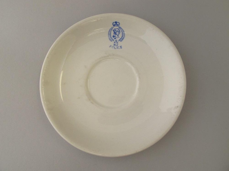 Saucer - NZ Police; Crown Lynn Potteries Limited; 1977; 2015.1.6