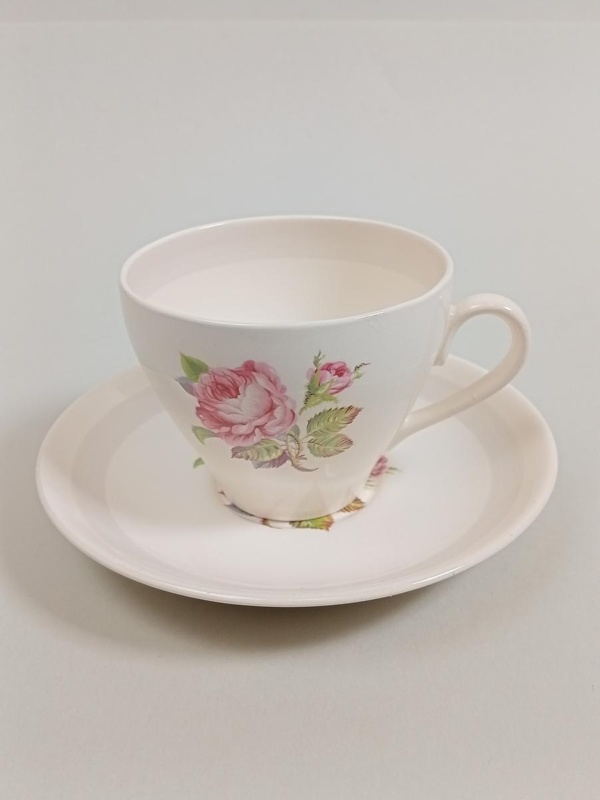 Cup and Saucer - Sylvia Rose Kelston; Crown Lynn Potteries Limited; 1960s; 2016.48.97