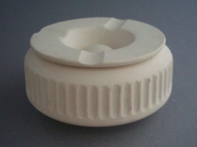 Ashtray - bisque; Crown Lynn Potteries Limited; 1969-1989; 2009.1.76.1-2