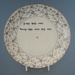 Cake plate - Gold Lace pattern sample; Crown Lynn Potteries Limited; 1958-1965; 2009.1.1096
